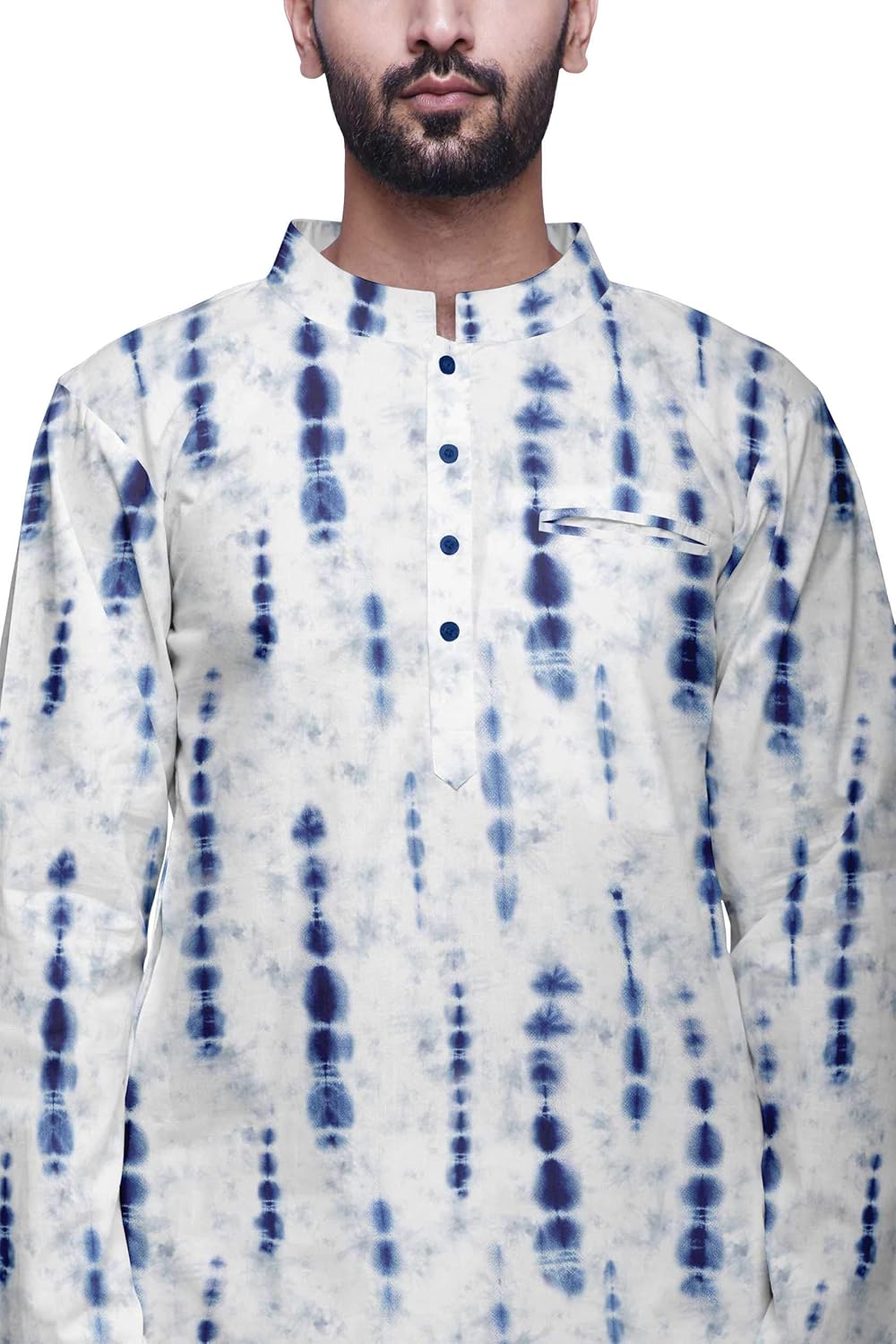 Atasi Indian Long Kurta for Mens Summer Wear Cotton Poplin Wedding Kurta Shirt