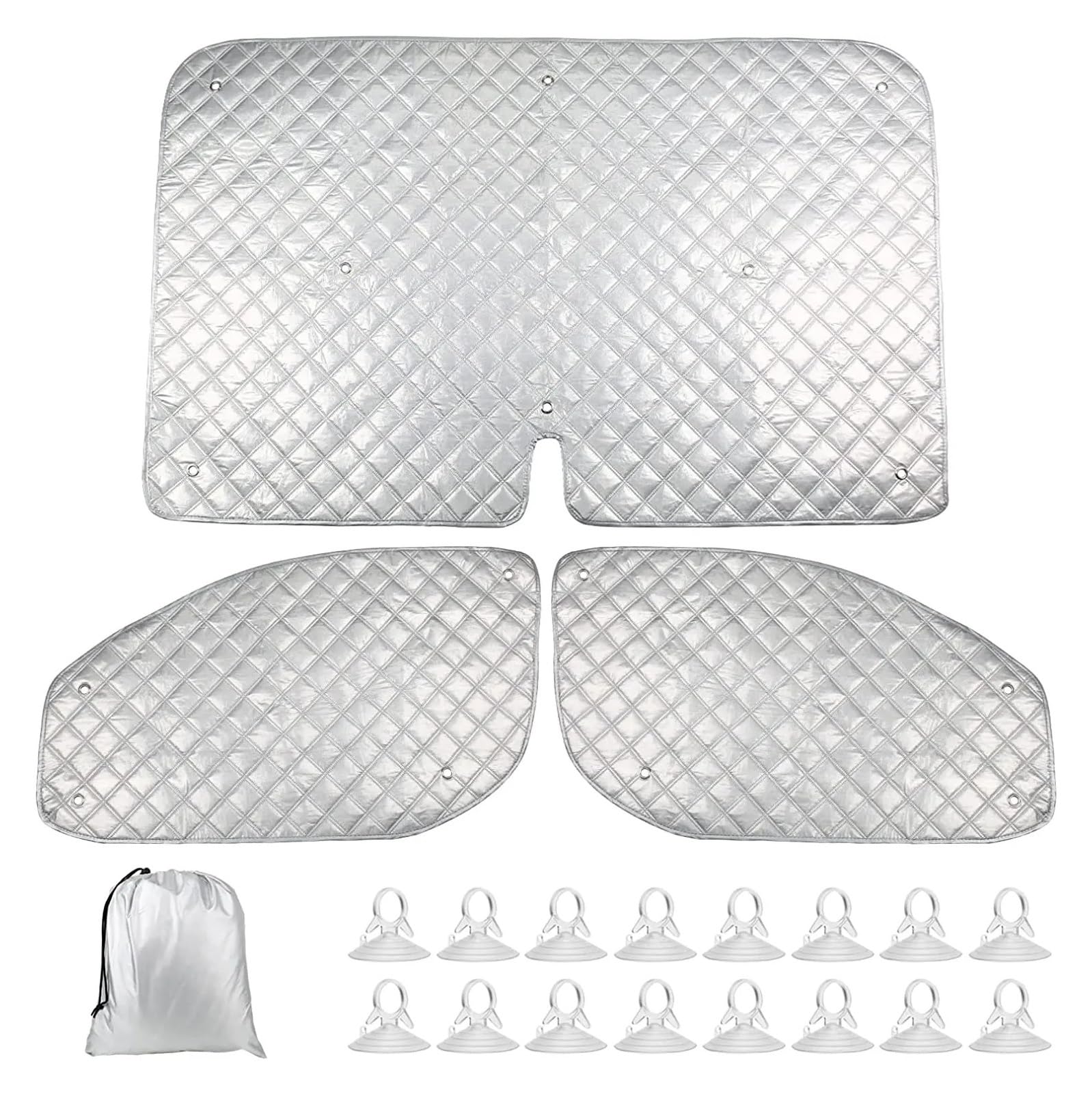 Parasoles de Coche para Ford para Transit para Custom MK8 Juego Parasol para Coche Bloqueador con Ventosas – Protección UV Aislamiento Térmico Parasol Coche Delanter