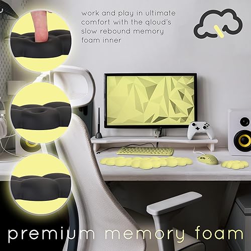 Miniatura 5 de Qloud Cloud - Teclado reposamuñecas en la nube, reposamuñecas, reposamuñecas, teclado para computadora, juegos, reposamuñecas, reposamuñecas,