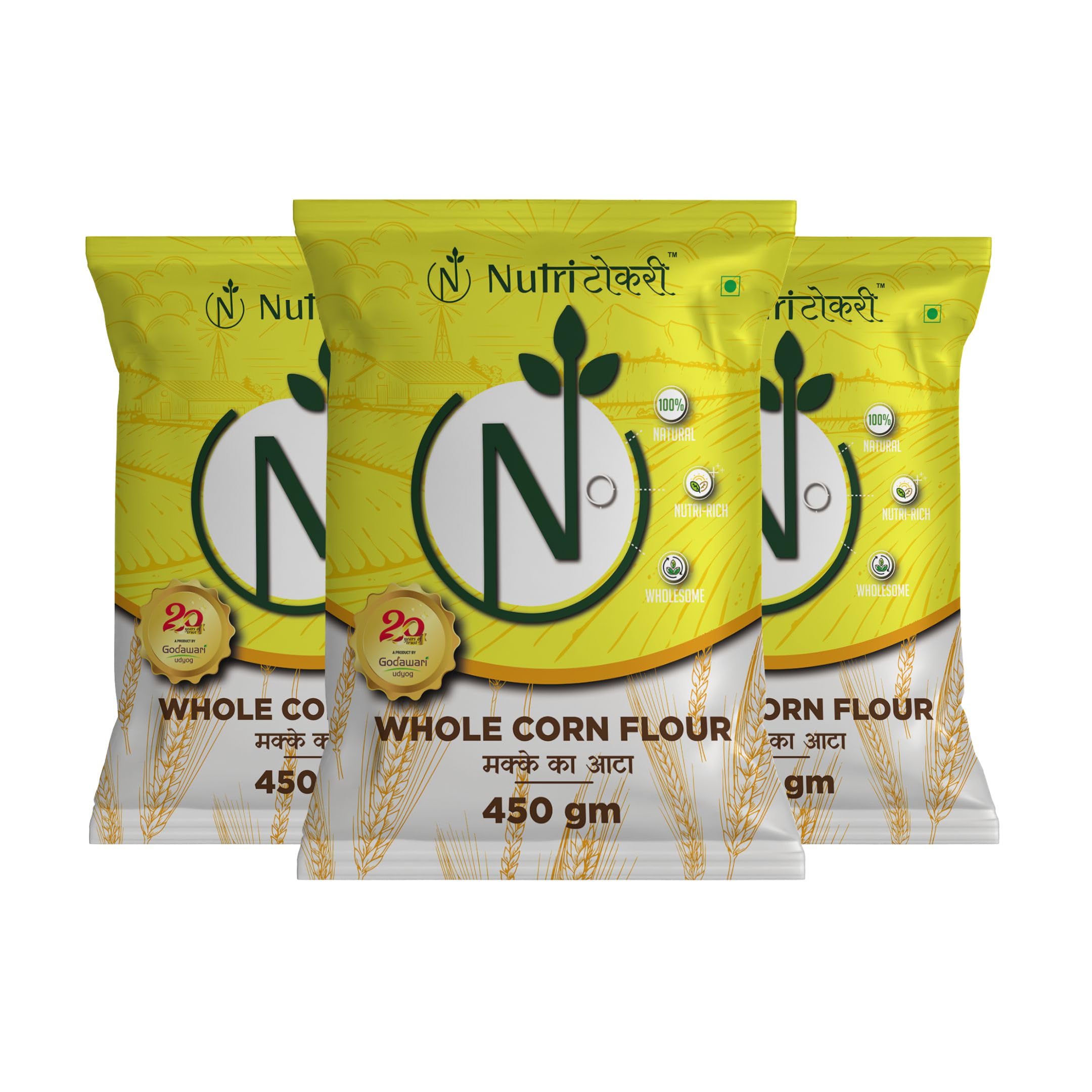 NUTRI TOKRI Organic Whole Corn Flour 500g x Pack Of 3 | Makki Atta, Gluten-Free Makke Ka Atta | 100% Natural Chakki Ground Corn Flour | High Fibre Maize Flour - 1500 Gram (B0CP2TZQN8) Amazon Price History, Amazon Price Tracker