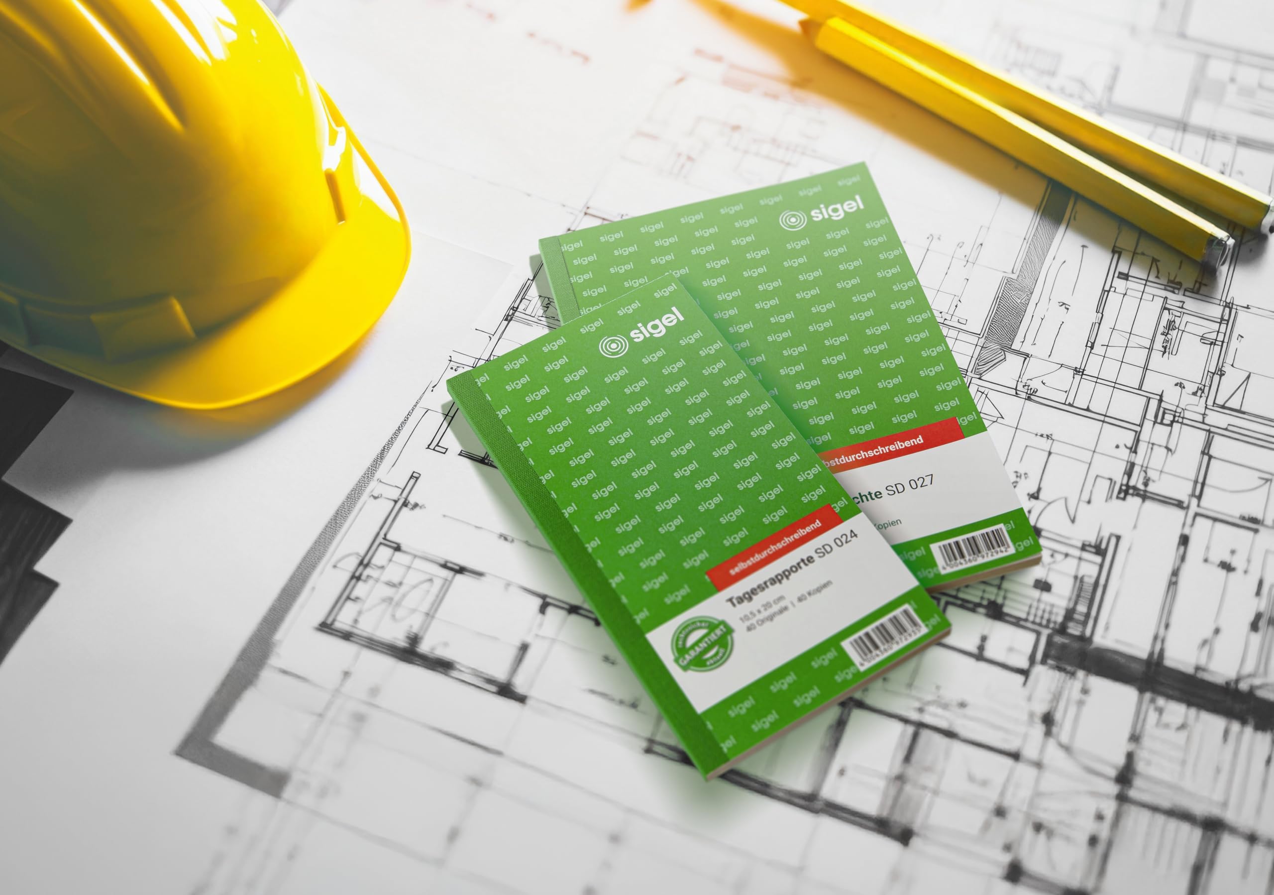 SIGEL SD029/5 Rapport / Wochenbericht A5 quer, 2x40 Blatt, selbstdurchschreibend, 5er Pack, aus nachhaltigem Papier
