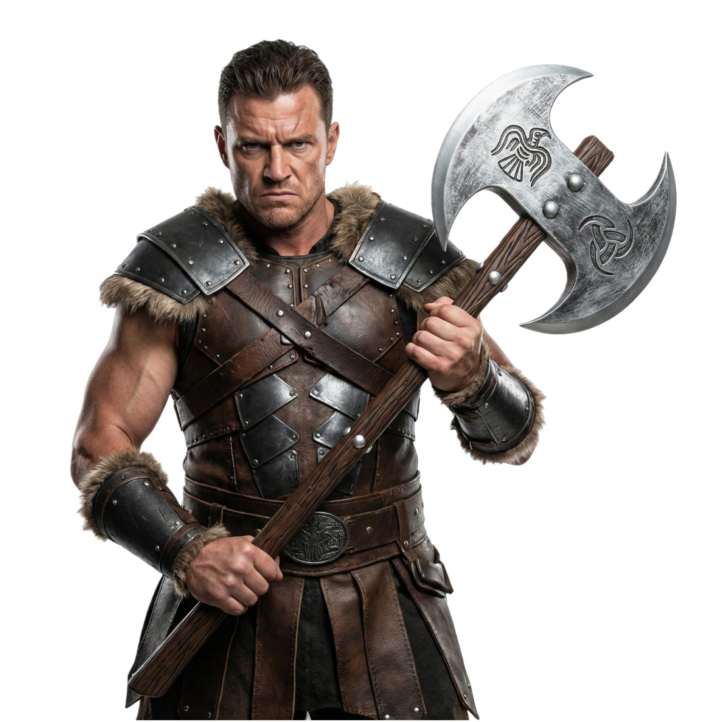 Amazon.com: LOOYAR PU Foam Viking Two Handed Axe Weapon Toy Adult