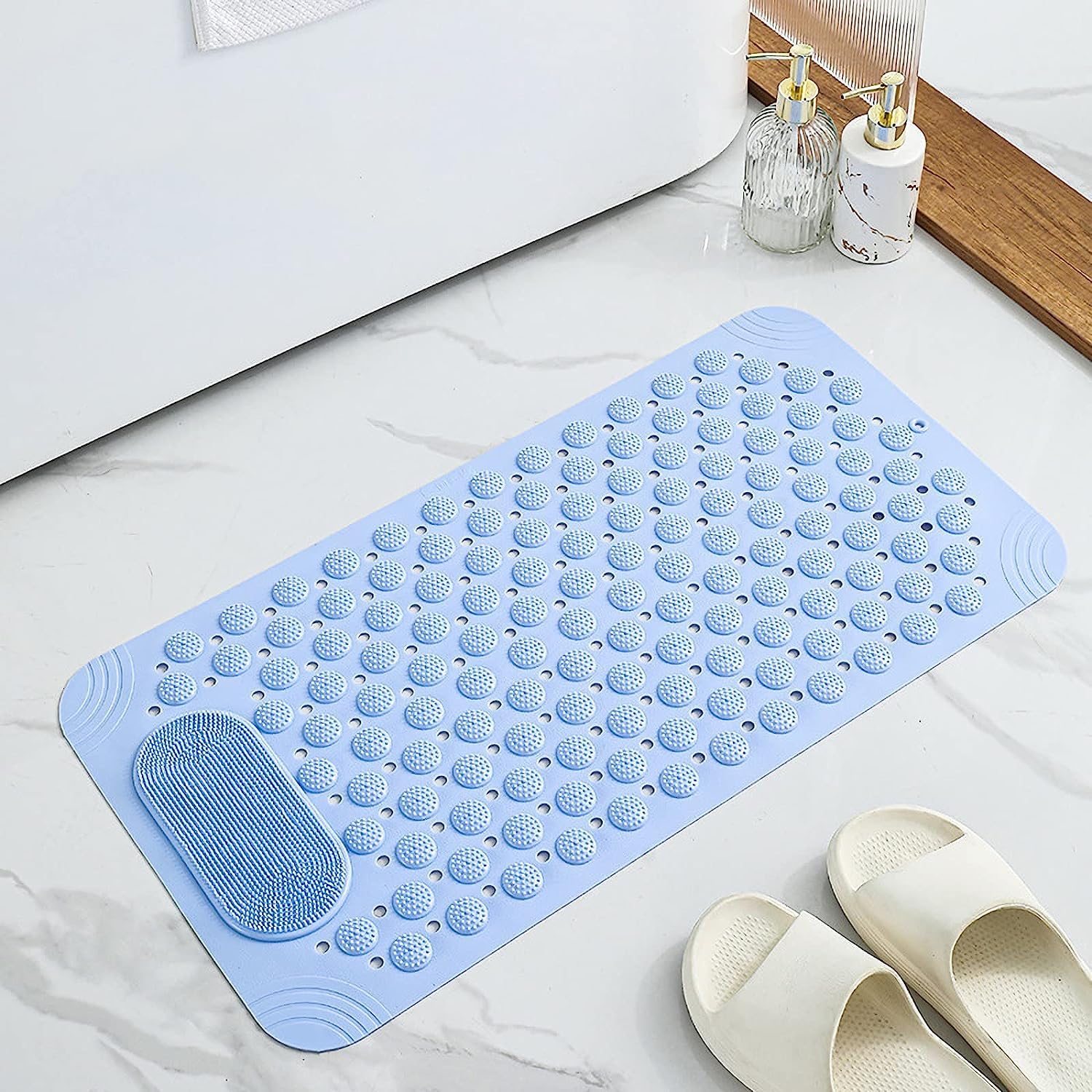 Buy Xenon Venture Anti Slip Bathroom Silicone mat with Foot Scrubber