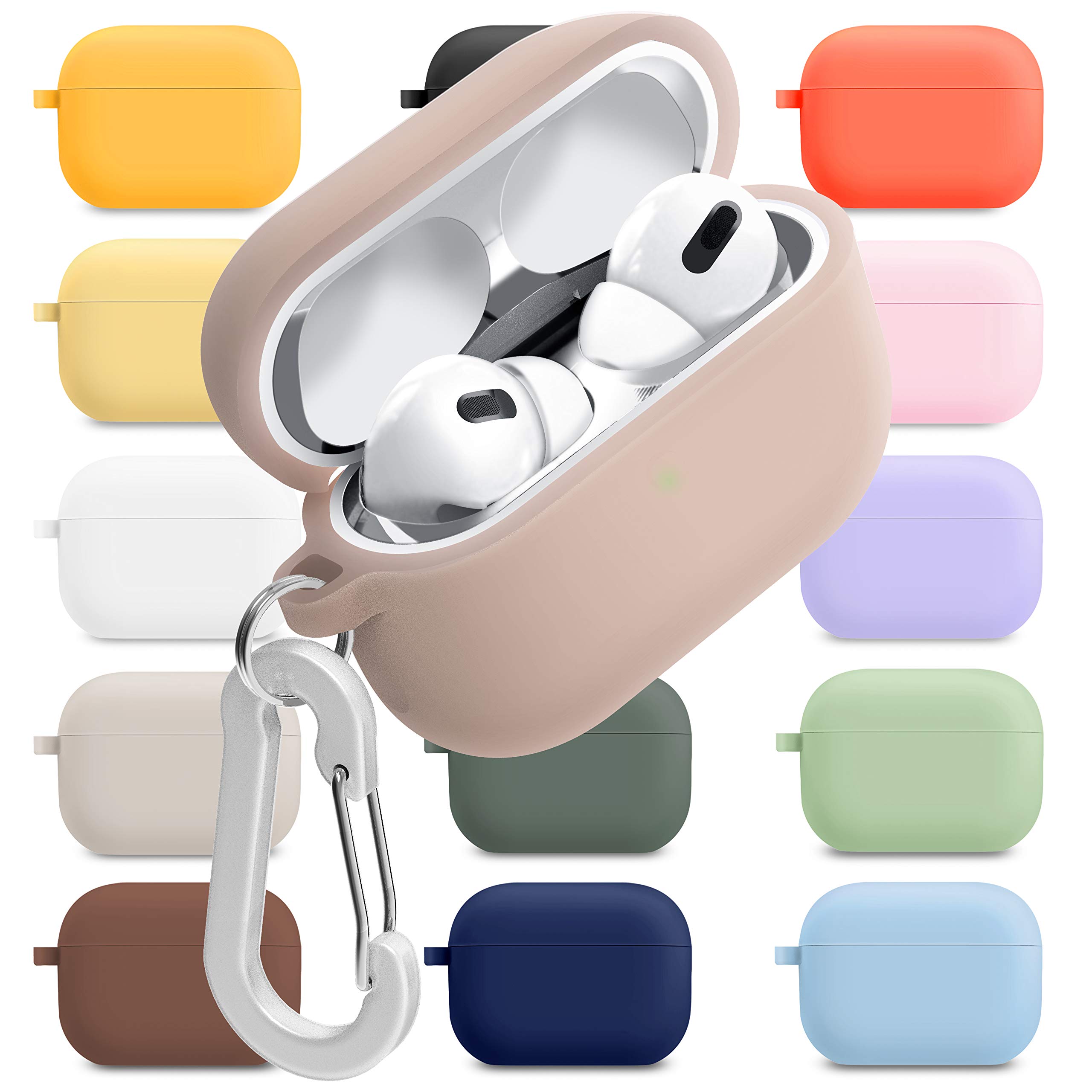 [3 in 1] AirPods Pro 3 Silicone Case + Anti-Lost Carabiner + Dust Guard Metal Film, Protective Cover with Keychain for Apple AirPods Pro3 (2025) — view 57