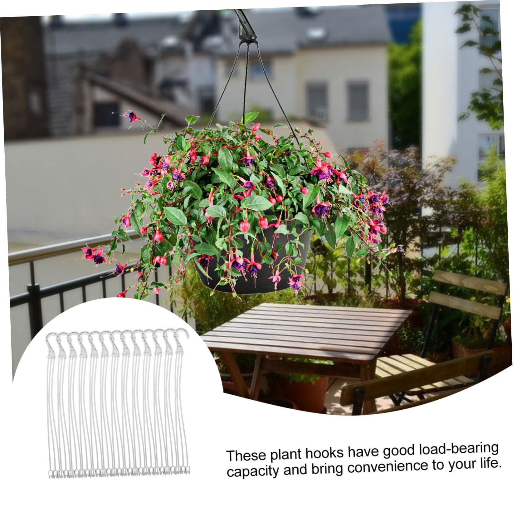 Toyvian Crochet Suspendre pour Pot de Fleurs en Plastique, 50 Pièces
