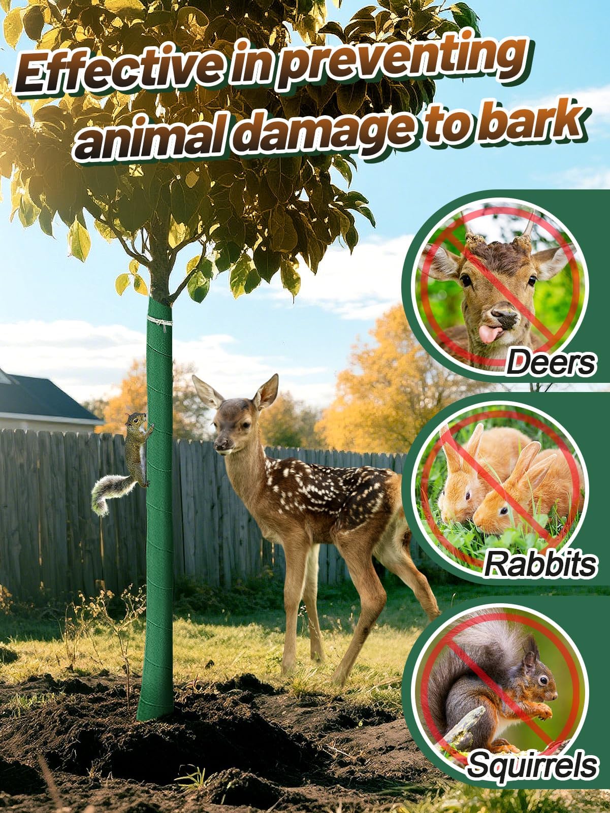 Protector para Troncos de Árboles, Vendaje Protector de Plantas 20 m x 12 cm, Envoltura Protectora de Árboles, Protección contra Heladas y Frío para Plantas, Árbole y Jardín Exterior