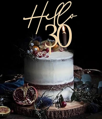 Miniatura 4 de Decoración para pastel de 30 cumpleaños de 30 años, decoración de pastel de 30 cumpleaños para mujeres u hombres, decoración de pastel de fiesta de