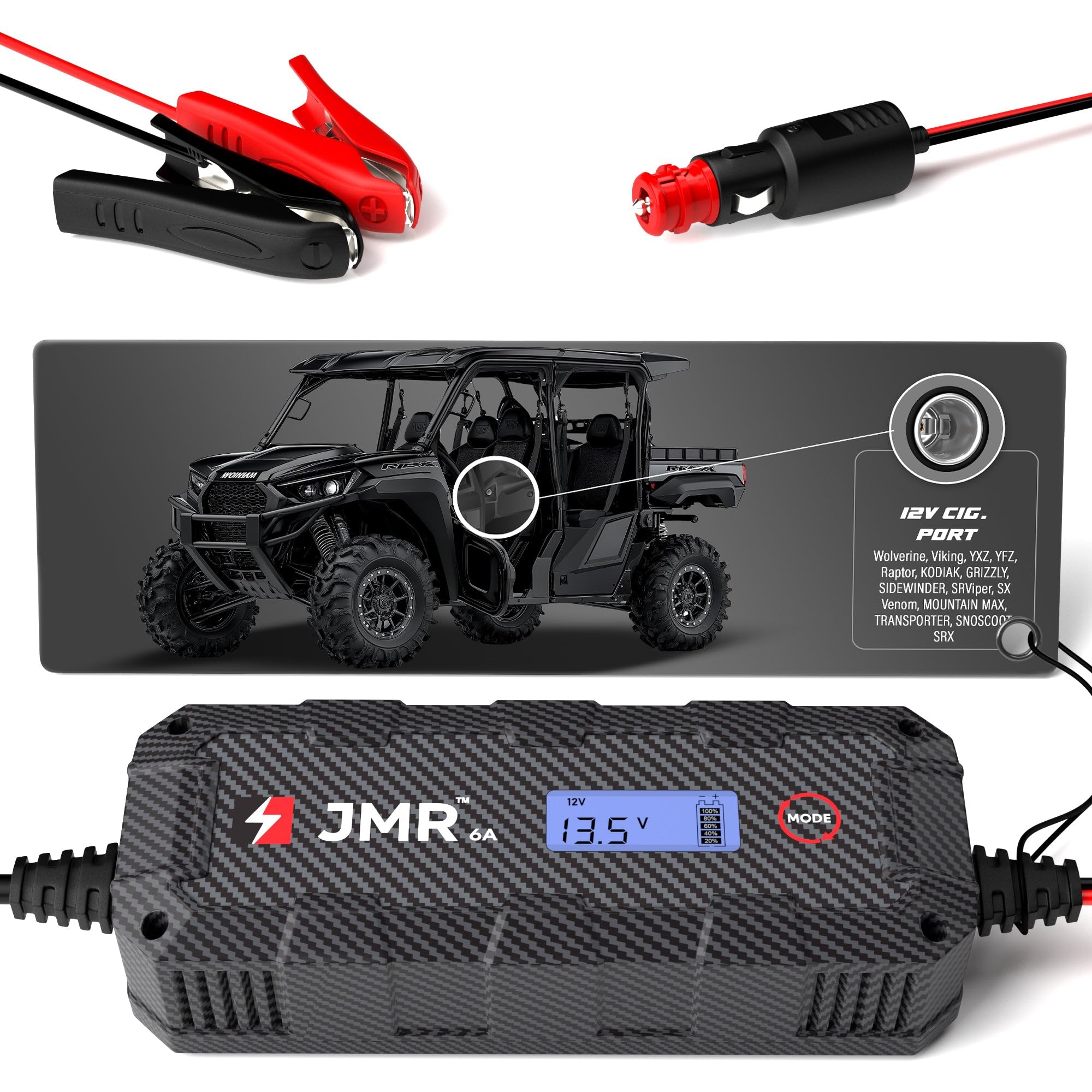 Amazon.com: JMR Battery Charger for Yamaha Wolverine Viking YXZ