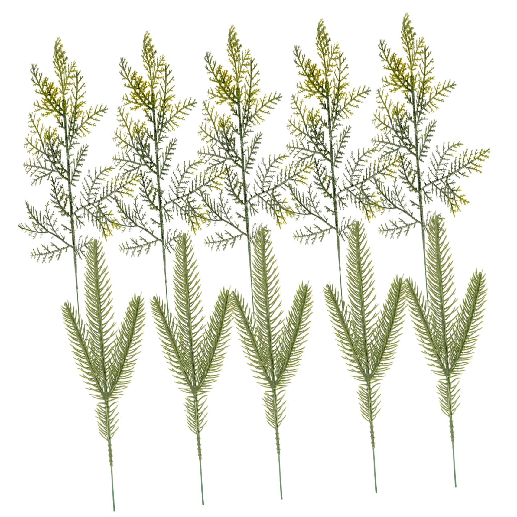 Zerodeko 50stücke Künstliche Tannenzweige Mit Pine Needles Für Weihnachtsdekoration Zweige Für Garlands Und Christbäume Für Festliche Anlässe