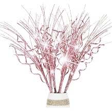 Glitter Curly Artificial Christmas Picks Sprays Ting Branches Set of 6 Wispy Willow Stems Vase Filler Curly Twigs for Christmas Tree Topper Ornaments Wreath Garland Bouquet Decorations 6, Pink
