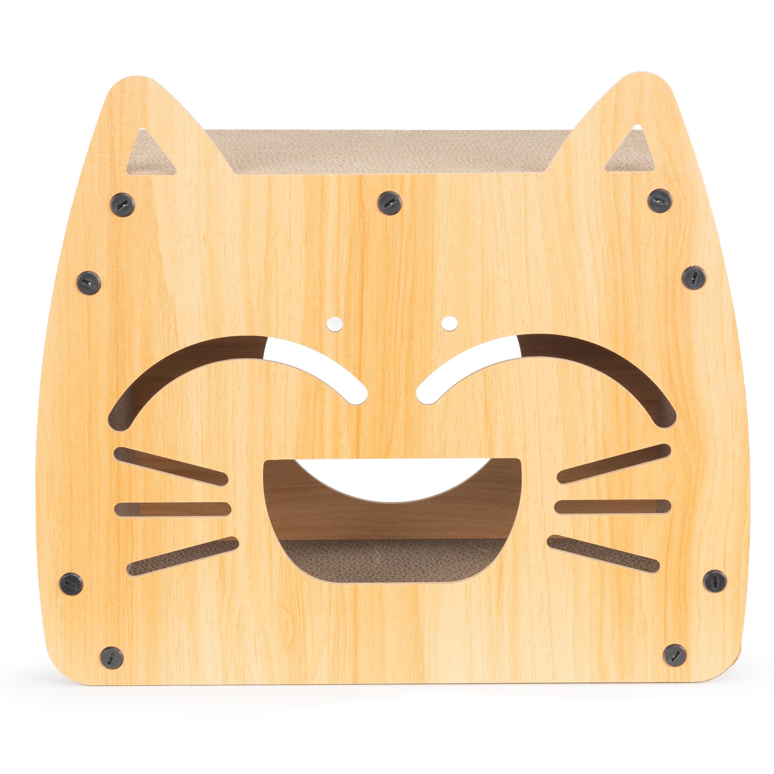 COIL Tonneau à chat, niche pour chat, arbre à chat, lit pour chat, lit pour chat, lit respectueux de l'environnement, carton à griffer, MDF (hauteur : 40 cm)