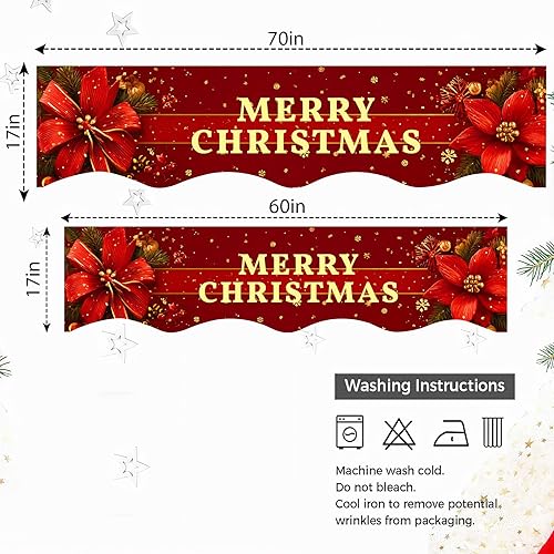 Miniatura 8 de NYZE Bufanda para Repisa de Chimenea Navideña 70 x 17 Pulgadas Cubierta Decorativa para Repisa de Chimenea de Navidad Camino de Mesa para Estante