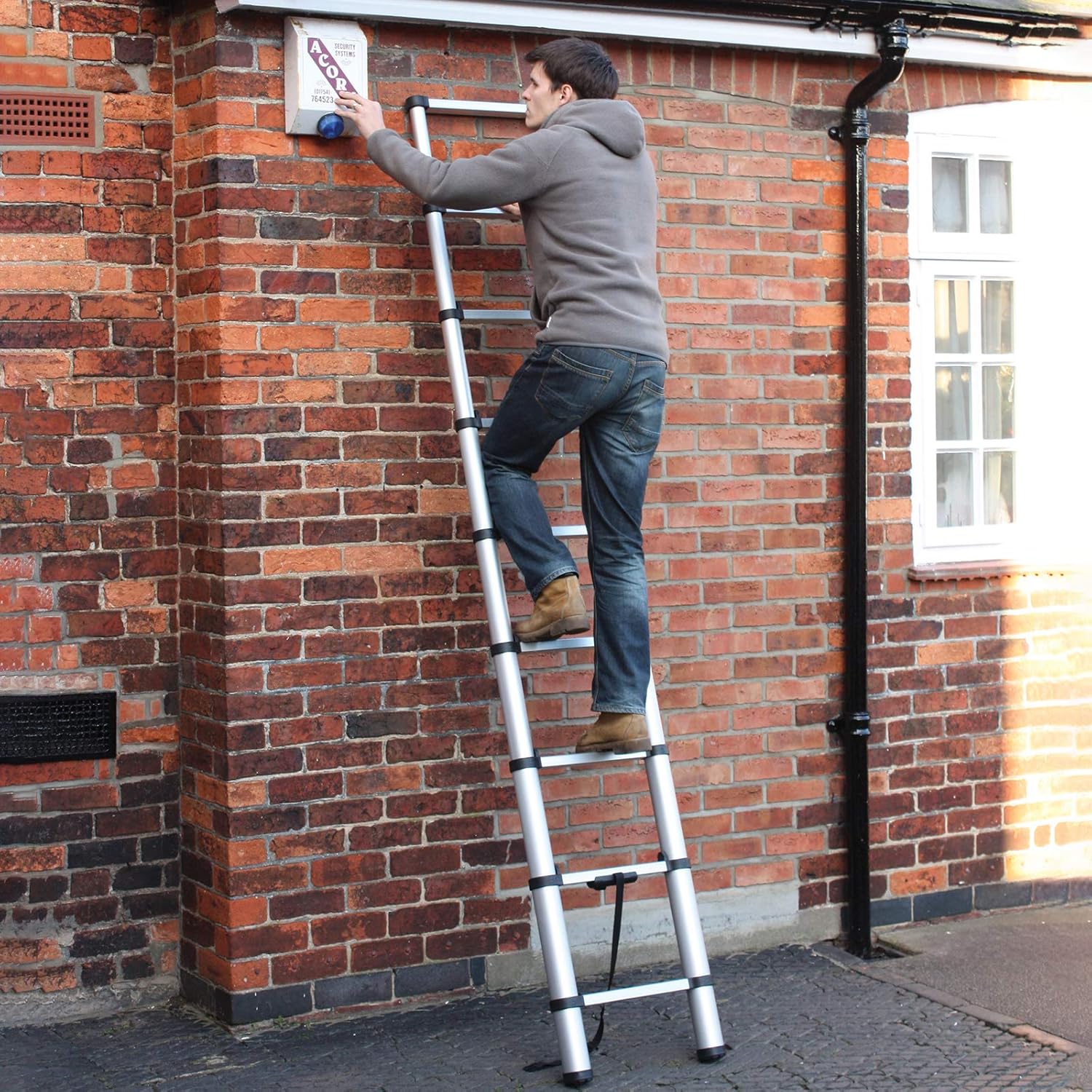 Prоmо Dіѕсоunt Uр Tо 70% оƒƒ Telescopic Ladder Aluminum Extension Ladder Multi-Purpose with Max Loading Bearing 330LBS/150KG,Heavy Duty Aluminum Material Anti-Slip Foot Multi-Purpose Extend and Climb Ladder (8.5FT) Blасk Frіdау - 70% оƒƒ Telescopic Ladder Aluminum Extension Ladder Multi-Purpose with Max Loading Bearing 330LBS/150KG,Heavy Duty Aluminum Material Anti-Slip Foot Multi-Purpose Extend and Climb Ladder (8.5FT)