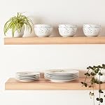 Amazon Basics 18-Piece Dinnerware Set, Dishes, Bowls, Service for 6, Branches