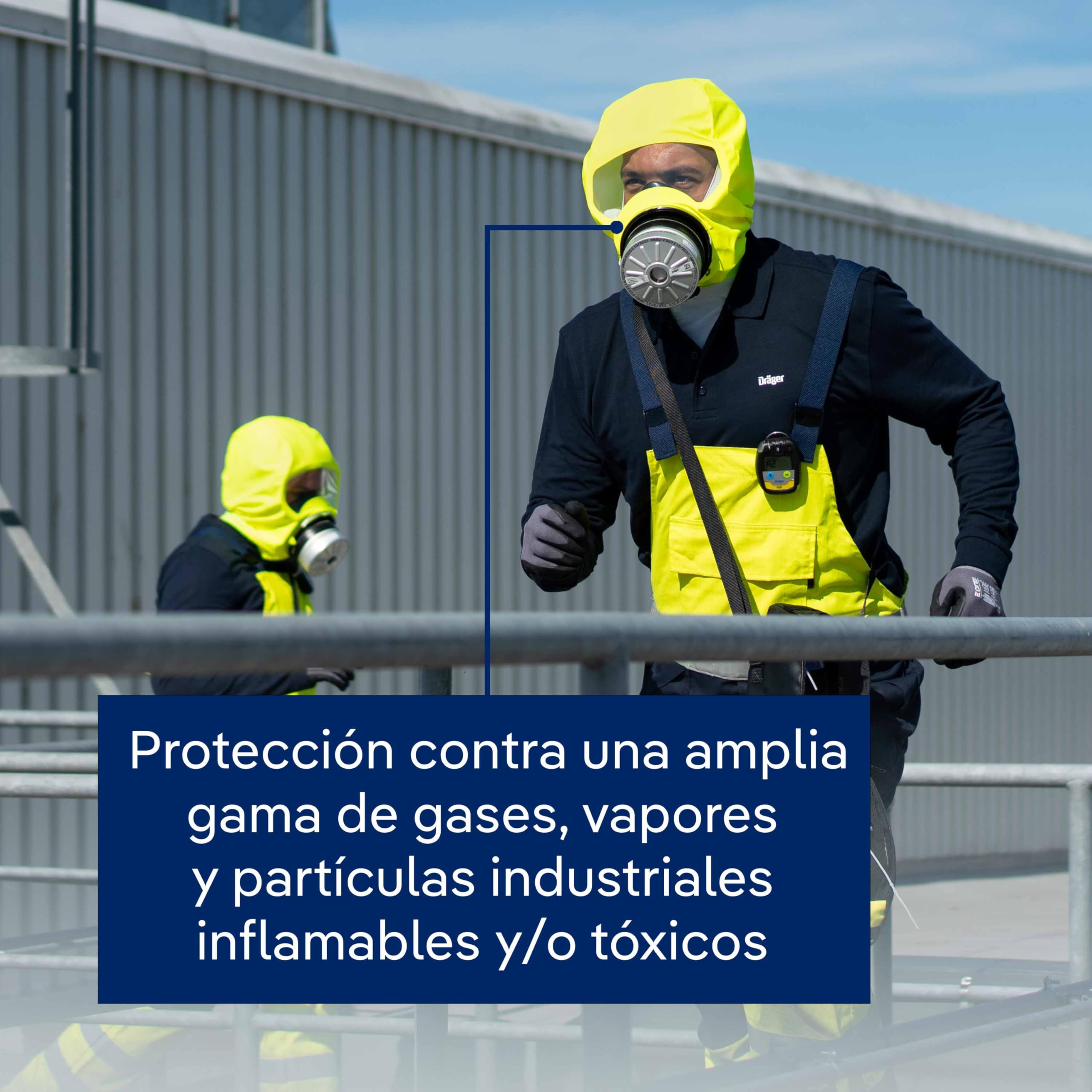 Dräger PARAT 7520 Capucha de Emergencia con Filtro Combinado ABEK CO P3| Adecuada para áreas industriales y para el Escape en Caso de Incendio