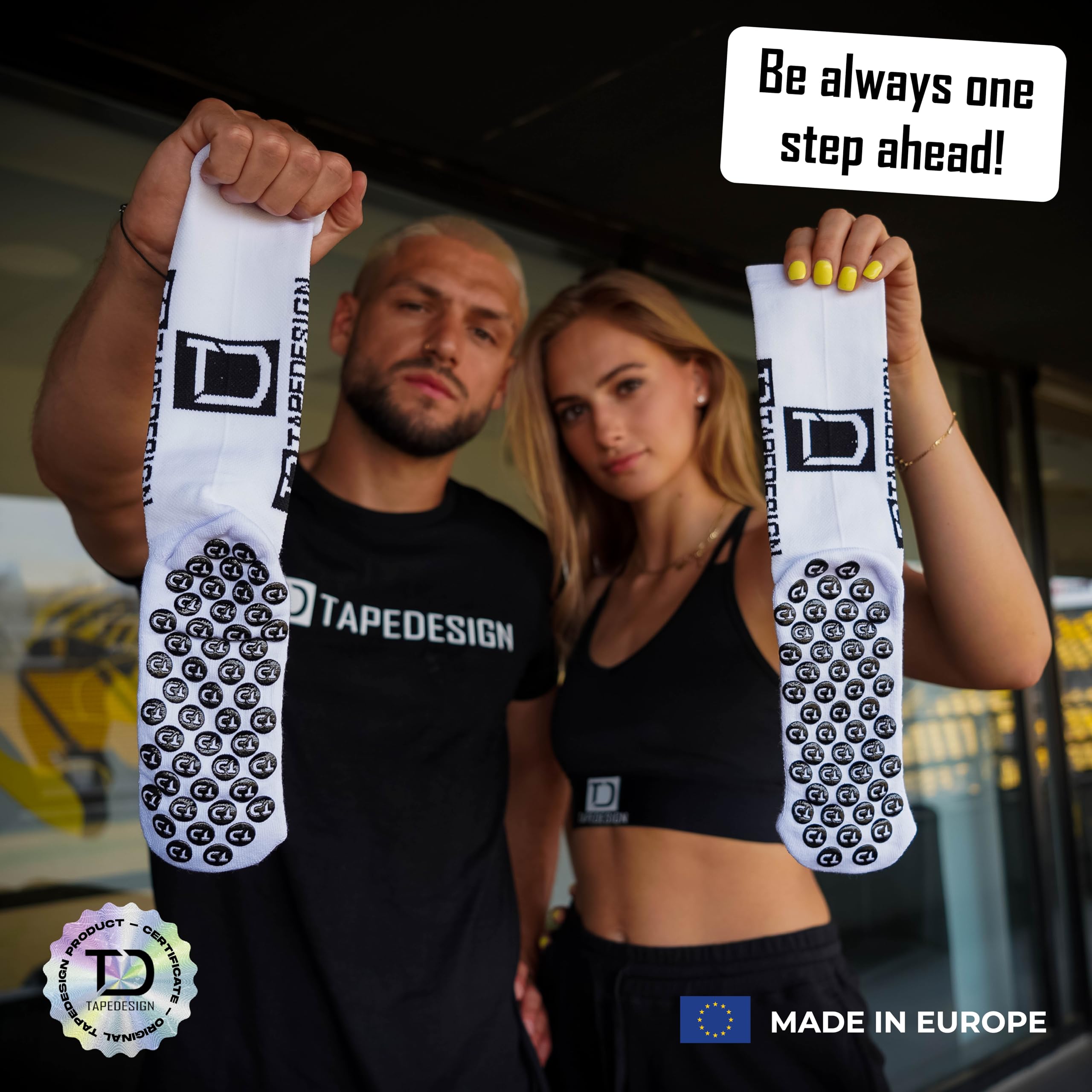 Tapedesign – Dwupak Superlight Socks – 2 pary ultralekkich skarpet do piłki nożnej i sportu – super cienkie i elastyczne – antypoślizgowe w butach – maksymalna przyczepność i komfort noszenia podczas