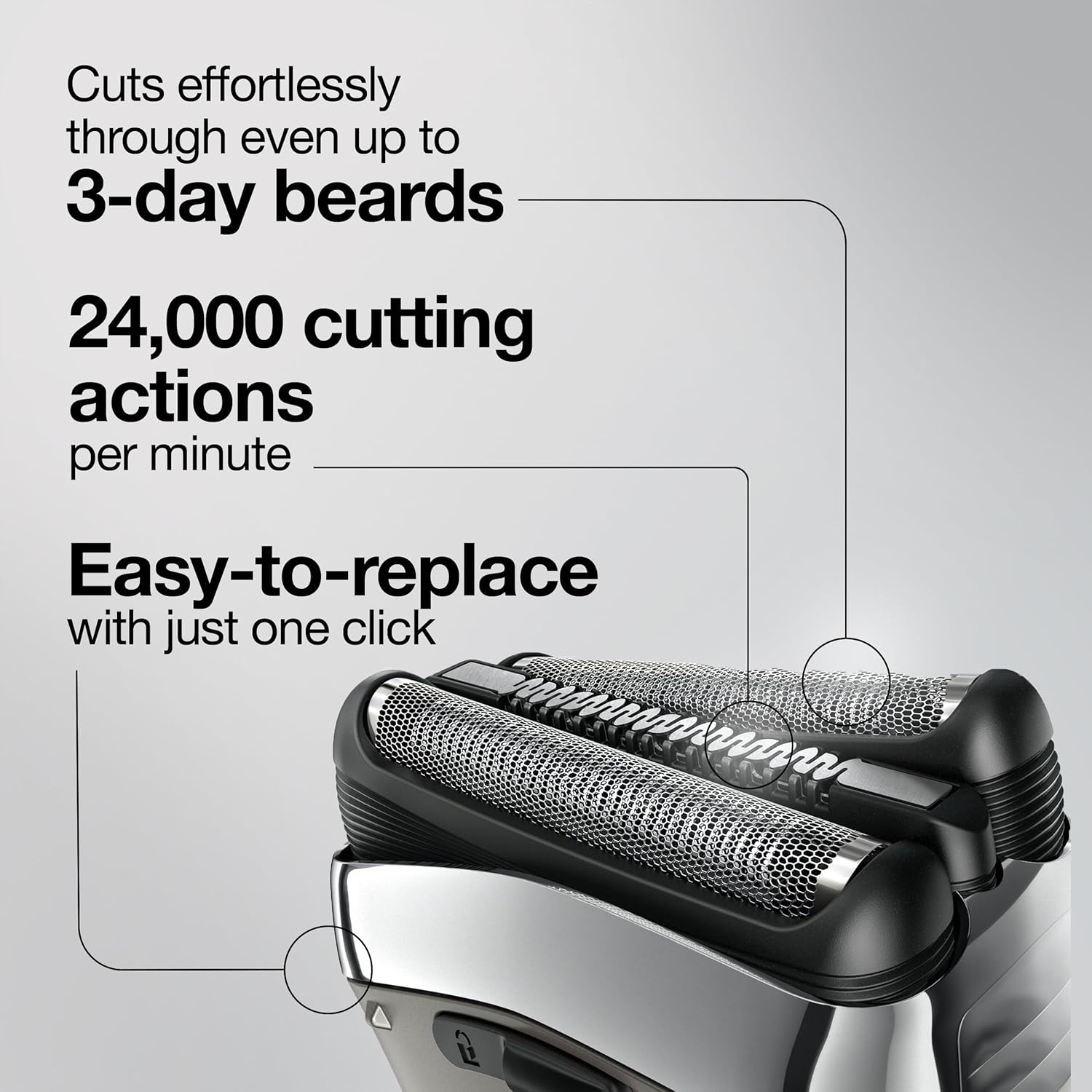 Braun Series 3 Pro Skin Electric Shaver Replacement Head 32S - Compatible with Electric Razors 3000s, 3010s, 3040s, 3050cc, 3070cc, 3080s, 3090cc