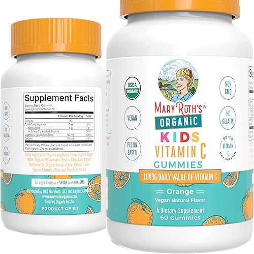Miniatura 4 de MaryRuths - Gomitas de vitamina C orgánicas para niños y zinc iónico líquido para niños función inmunológica y salud general suplemento para el