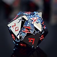 Vista 1 de Rule Dice Dados D&D de 7 Dados de Metal DND, Juego de Dados Metálicos Ponderados de Calabozos y Dragones, Juegos de Dados Poliédricos D y D Grandes