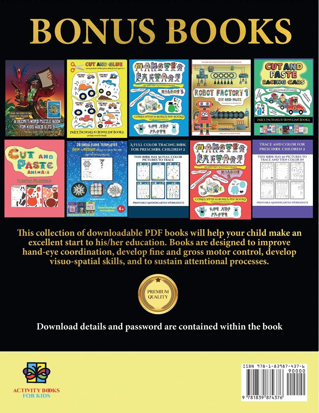 Kinder Activity Sheets (Cut and Paste - Planes): This book comes with collection of downloadable PDF books that will help your child make an excellent ... hand-eye coordination, develop fine and gross