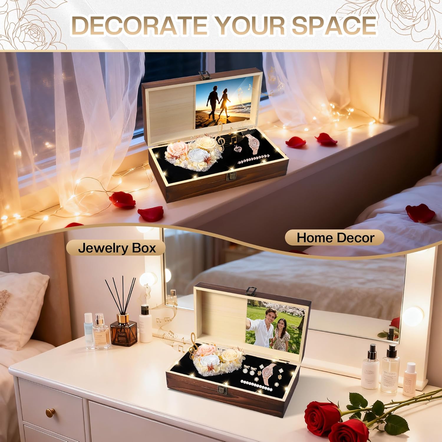 Valentines Birthday Gift for Mom, Preserved Real Rose with I Love You Mom 100 Language - Luxurious Exquisite Preserved Flowers Handmade Thoughtful for Mom Women Grandma - Image 7