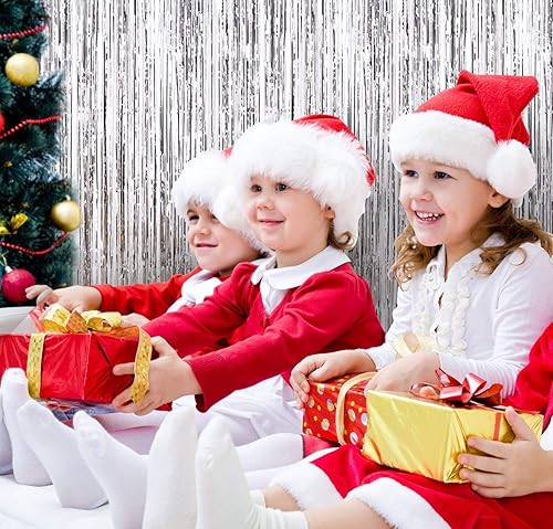 Miniatura 4 de YPSelected Cortinas de oropel de 3.3 ft x 9.8 ft, 3.3 x 9.9 pies, cortinas de papel de aluminio con flecos brillantes, decoración colgante