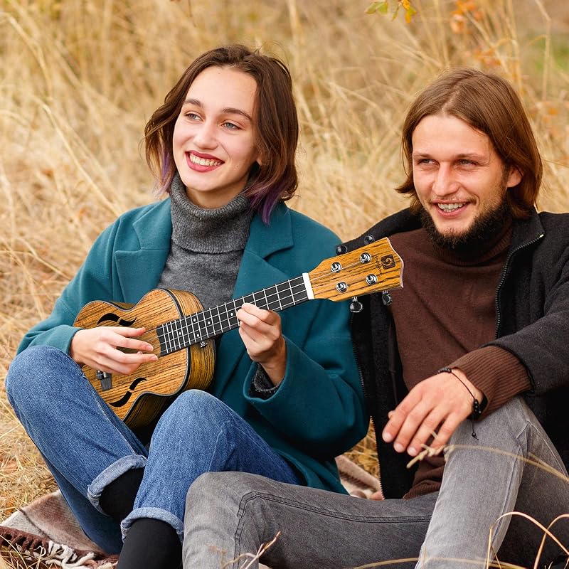 Vangoa 26 hüvelykes tenor ukulele szett diófa, kezdőknek, gig táskával