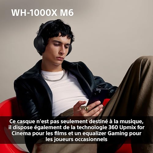 SONY WH-1000XM6 Flagship Noise Cancelling Over-Ear Wireless Bluetooth Headphones, Signature Hi-Res Sound, Comfort, Foldable Design, Durable Case, 30 HR Battery NC On, iOS & Android – Black - 9