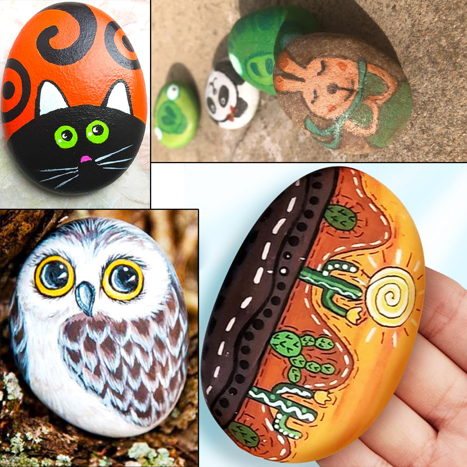 Pietre Piatte Da Dipingere 30 Pezzi | Ciottoli Naturali 5-8cm Per Decorazioni E Fai Da Te - Foto 7