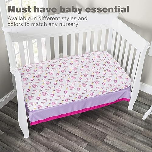 Vista 236 de EVERYDAY KIDS - Sábana bajera para cuna, 100% micro fibra suave, transpirable e hipoalergénica, se adapta al colchón de cuna tamaño estándar de 28