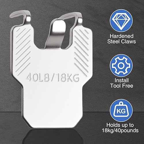 Miniatura 3 de Ganchos de garra para paneles de yeso, ganchos resistentes para colgar cuadros para decoración de habitación, oficina, sin daño, sin herramientas,
