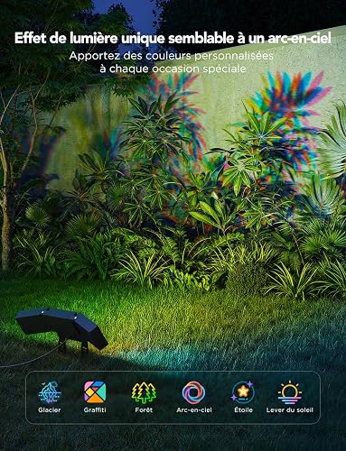 Govee Triad Outdoor Flood Lights, RGBICWW Floodlight 4500LM, IP66 Smart Outdoor Light Work with Matter & Alexa, Aluminum Alloy, Garden, Garage, Yard - 7