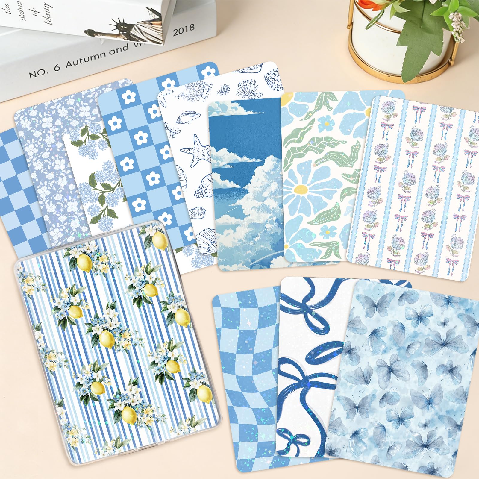 Insert Cardstock für transparente Schutzhülle, kompatibel mit Kindle Paperwhite 11. 12. Generation 17,3 cm (6,8 Zoll), Blumenmuster, Kartenzubehör für E-Reader, Buchliebhaber, Lesegeräte