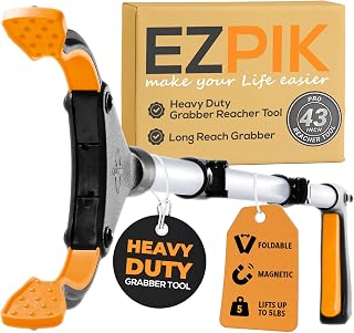 EZPIK Pro 43" Foldable Heavy Duty Grabber Reacher Tool for Seniors - Magnetic Claw Pickup Stick, Elderly Reaching Aid, Trash Picker