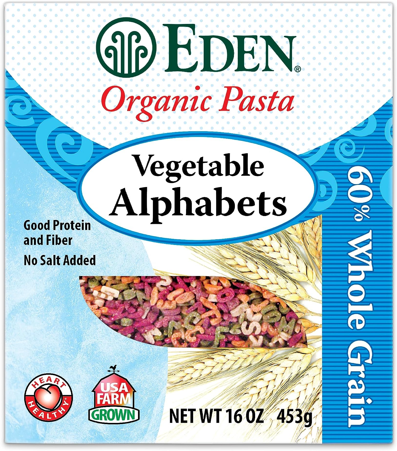 Eden Organic Pasta, Vegetable Alphabets, 16 oz