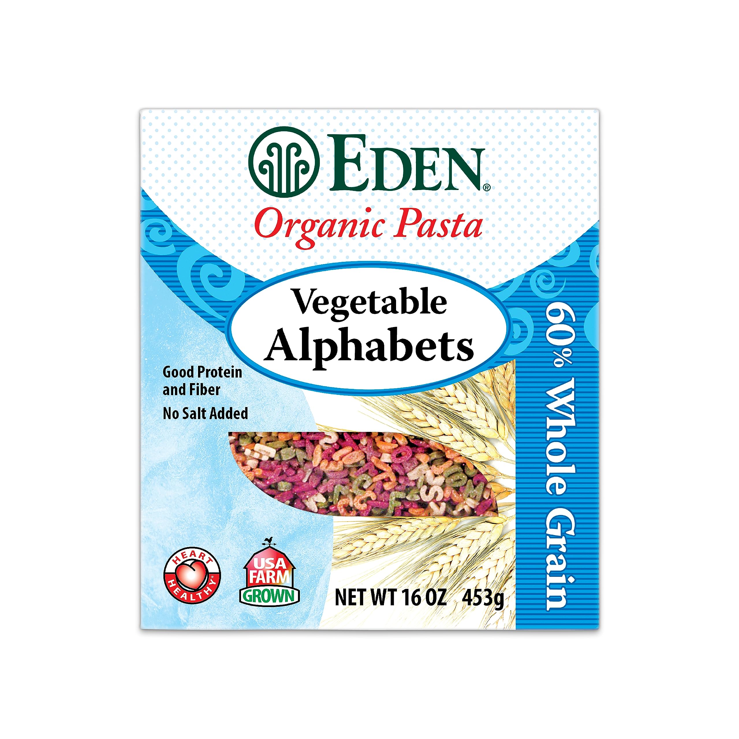 Eden Organic Pasta, Vegetable Alphabets, 16 ozUSDA Organic