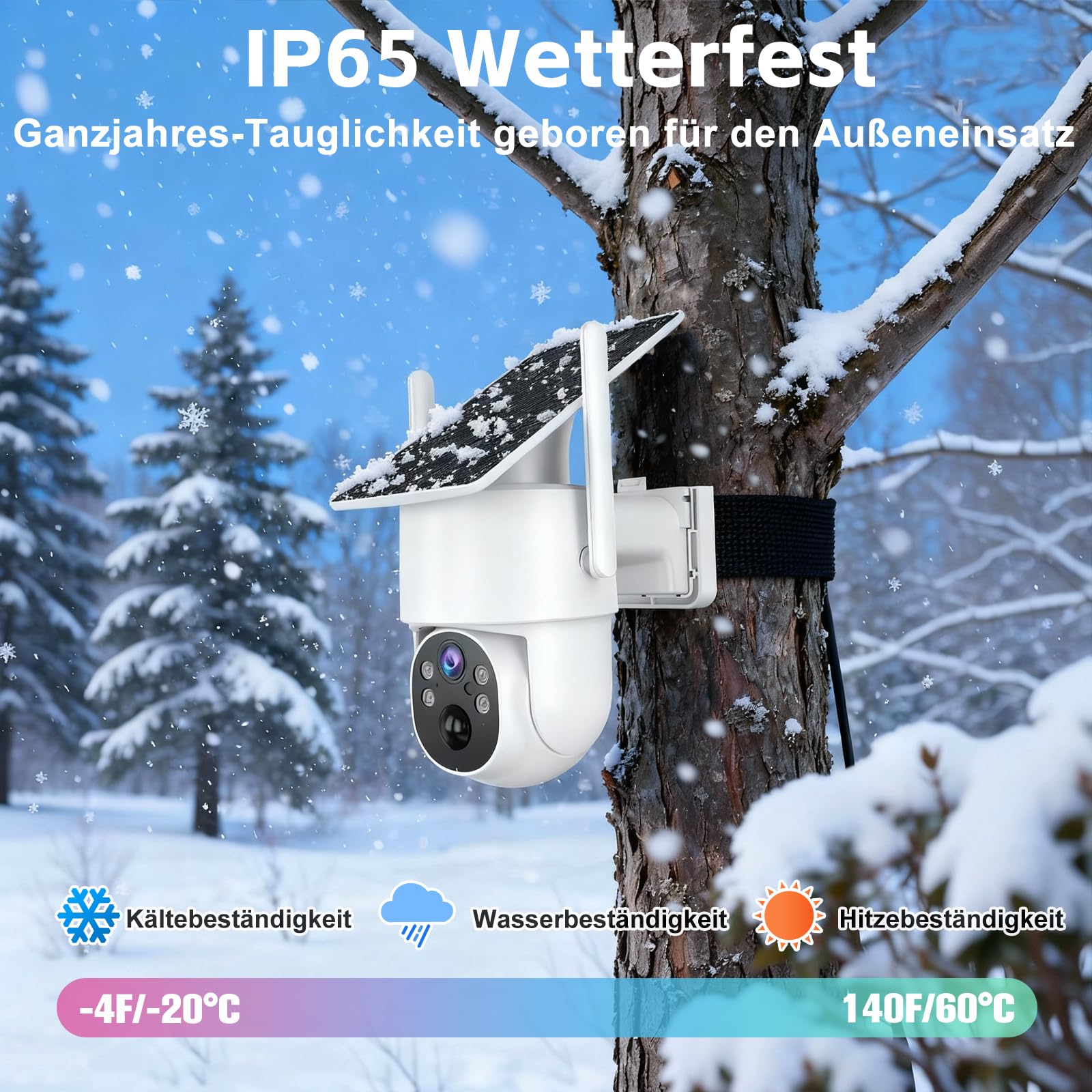4G LTE überwachungskamera Aussen Ohne WLAN,360 Tage Unbegrenzte Daten | Solarbetrieben ohne WLAN,2K PTZ 360°Kamera,Farb-Nachtsicht,PIR-Bewegungssensor,64 GB Speicher,IP65 Wasserdicht