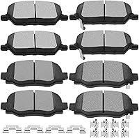 Vista 19 de SCITOO - Juego de pastillas de freno de disco de cerámica delanteras y traseras