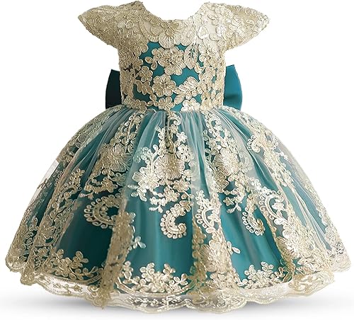 Miniatura 2 de NNJXD - Vestido de princesa de tul con flores, para usar en bodas, para niñas pequeñas y bebés