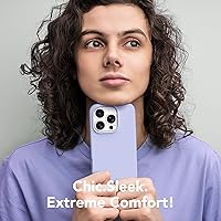 Vista 207 de GONEZ Funda de silicona para iPhone 15 Pro Max, compatible con Magsafe, protector de cámara + protector de pantalla, forro de microfibra suave Negro