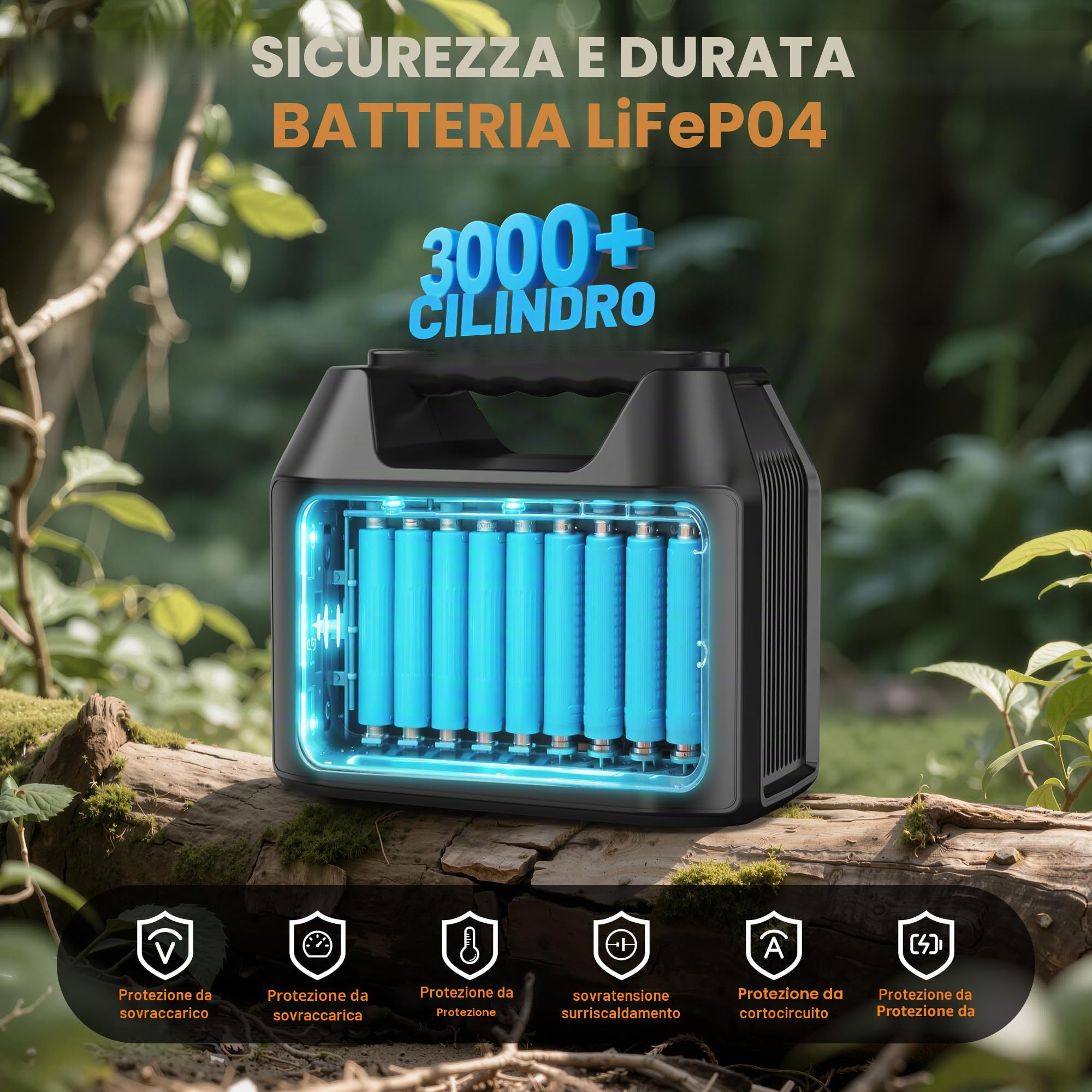 SinKeu Powerstation portatile da 96 Wh con pannello solare da 40 W, batteria LiFePO4 da 30.000 mAh, con presa CA da 230 V, 150 W, 12 V DC/USB, alimentazione di emergenza per campeggio, picnic