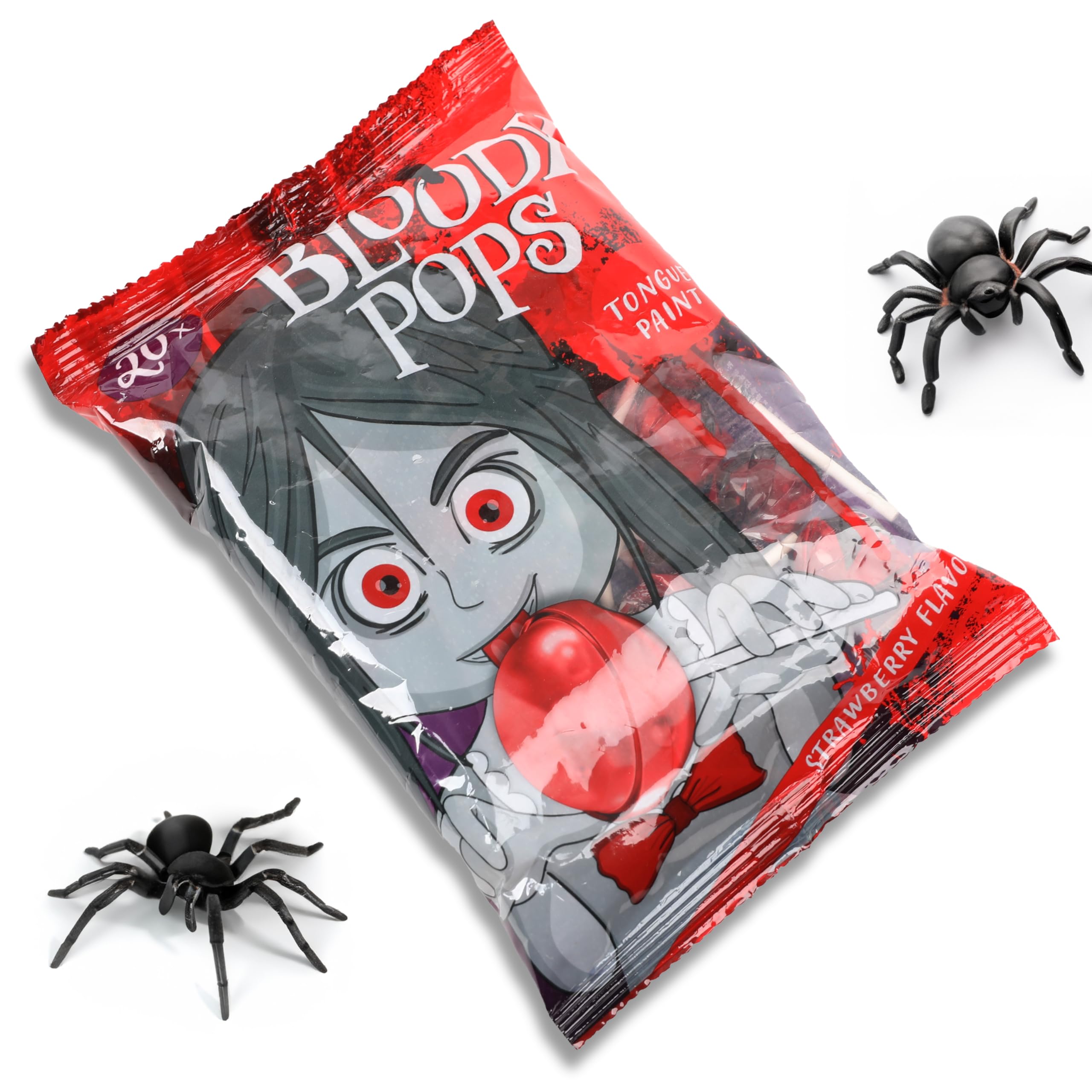 Becky's Bloody Pops Halloween Strawberry Tongue Dye Lollipop 200g