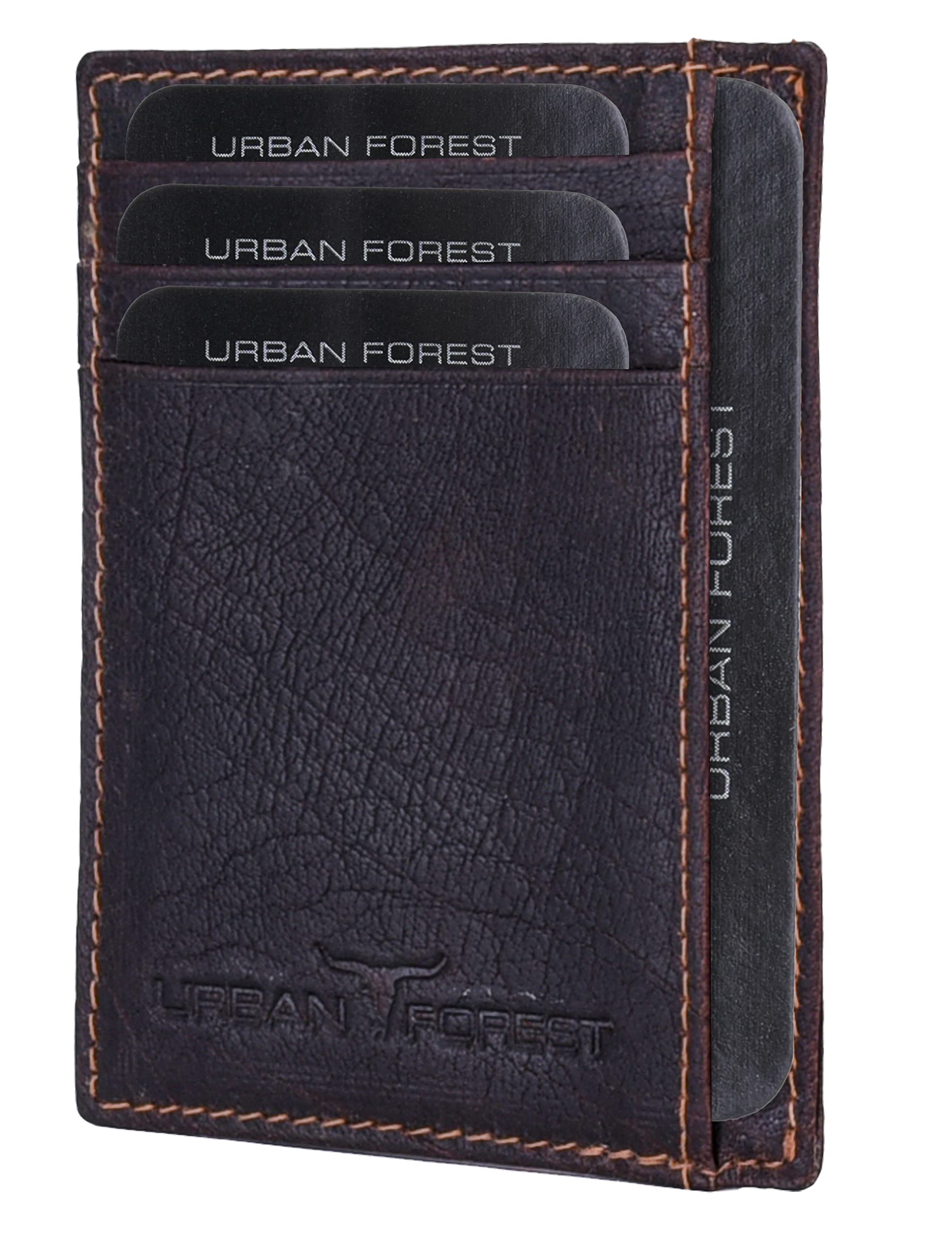 URBAN FOREST Chris Brown Leather Credit Card Holder for Men