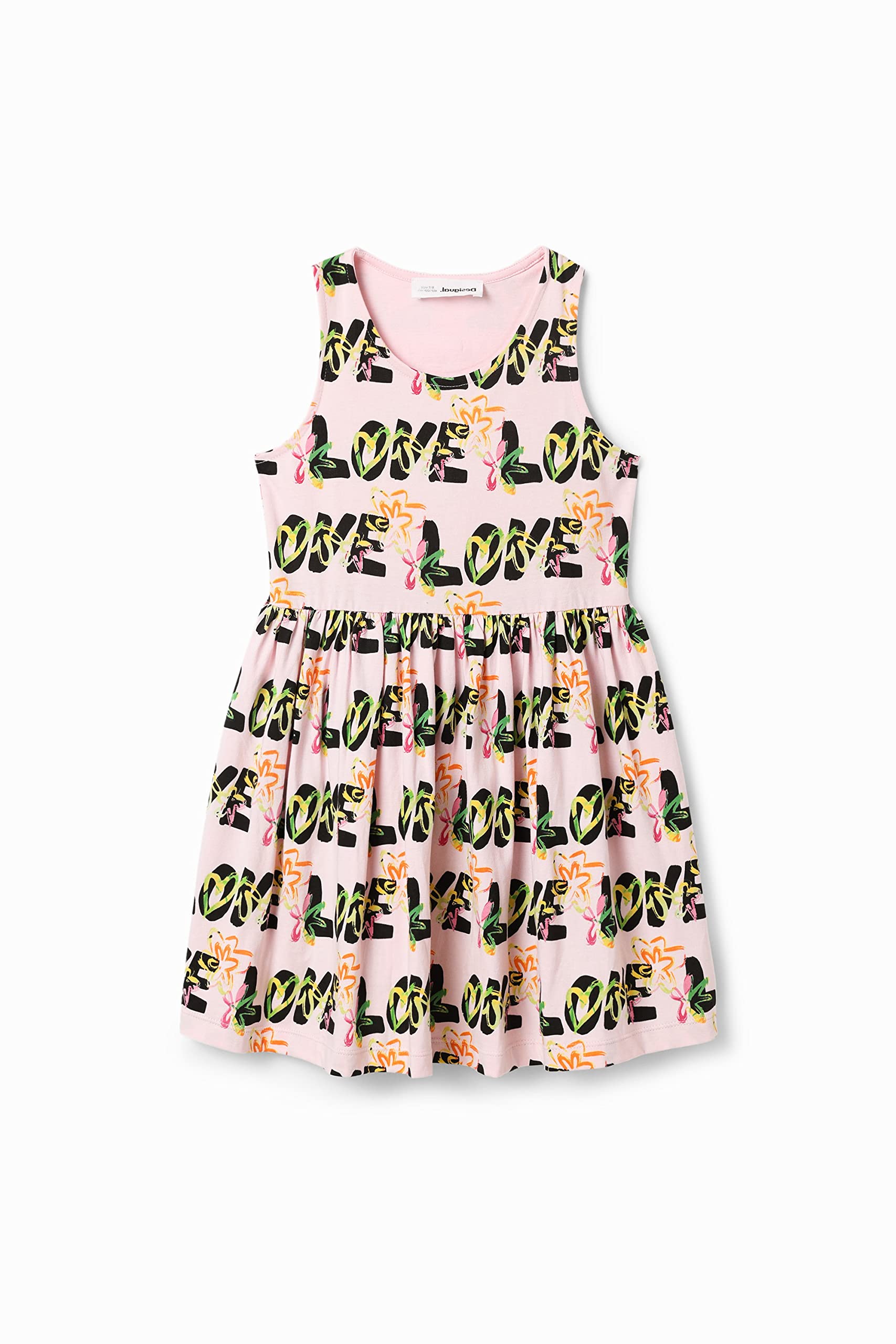 Desigual Girl's Vest_TESS 3021 ROSA HELADO Dress, Red, 6 Years