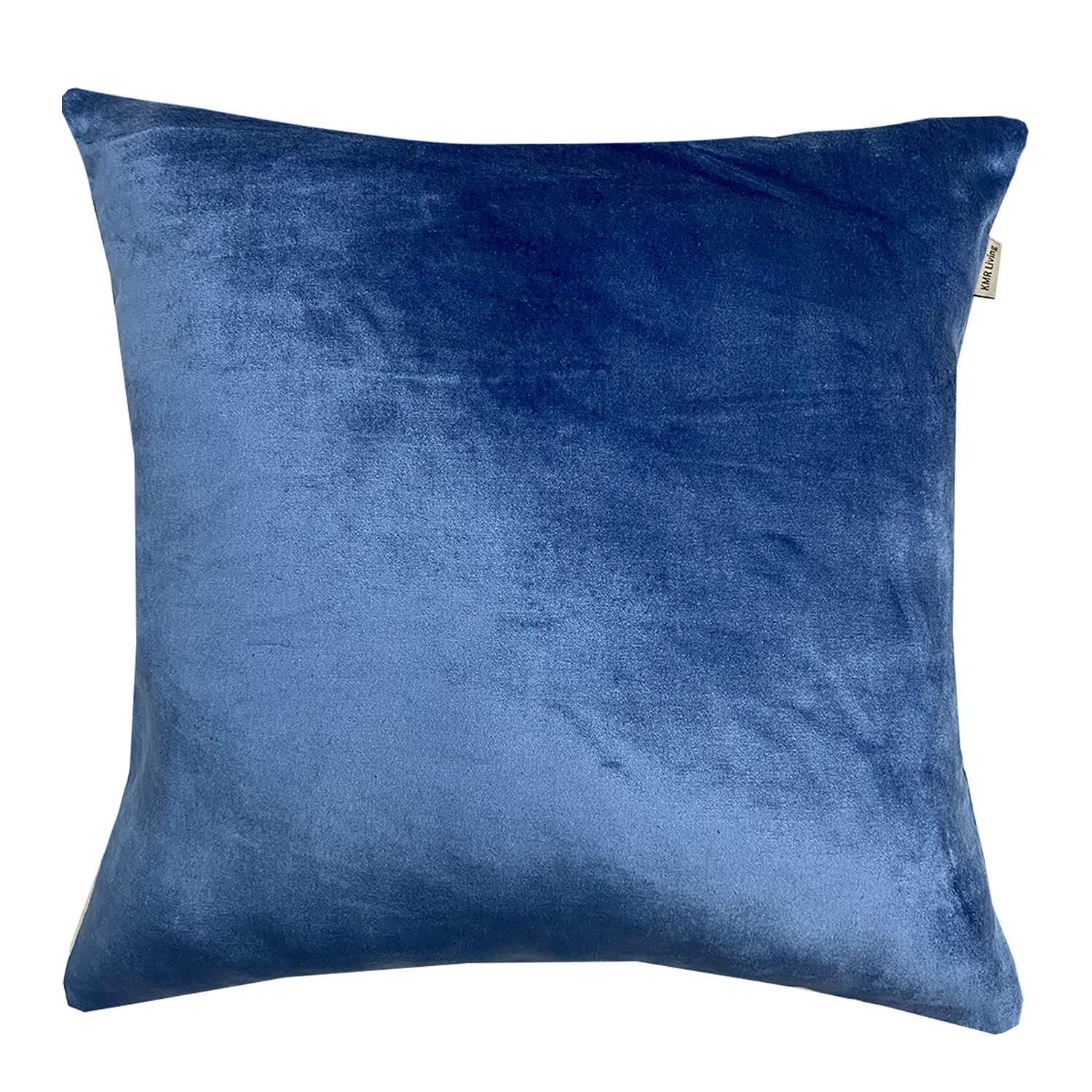 KMR Living 16 x16 Decorative Checkered Cushion (with Filler) for Home Decor, Living Room, Bedroom, Drawing Room I Pillow/Decorative Cushion (Blue)