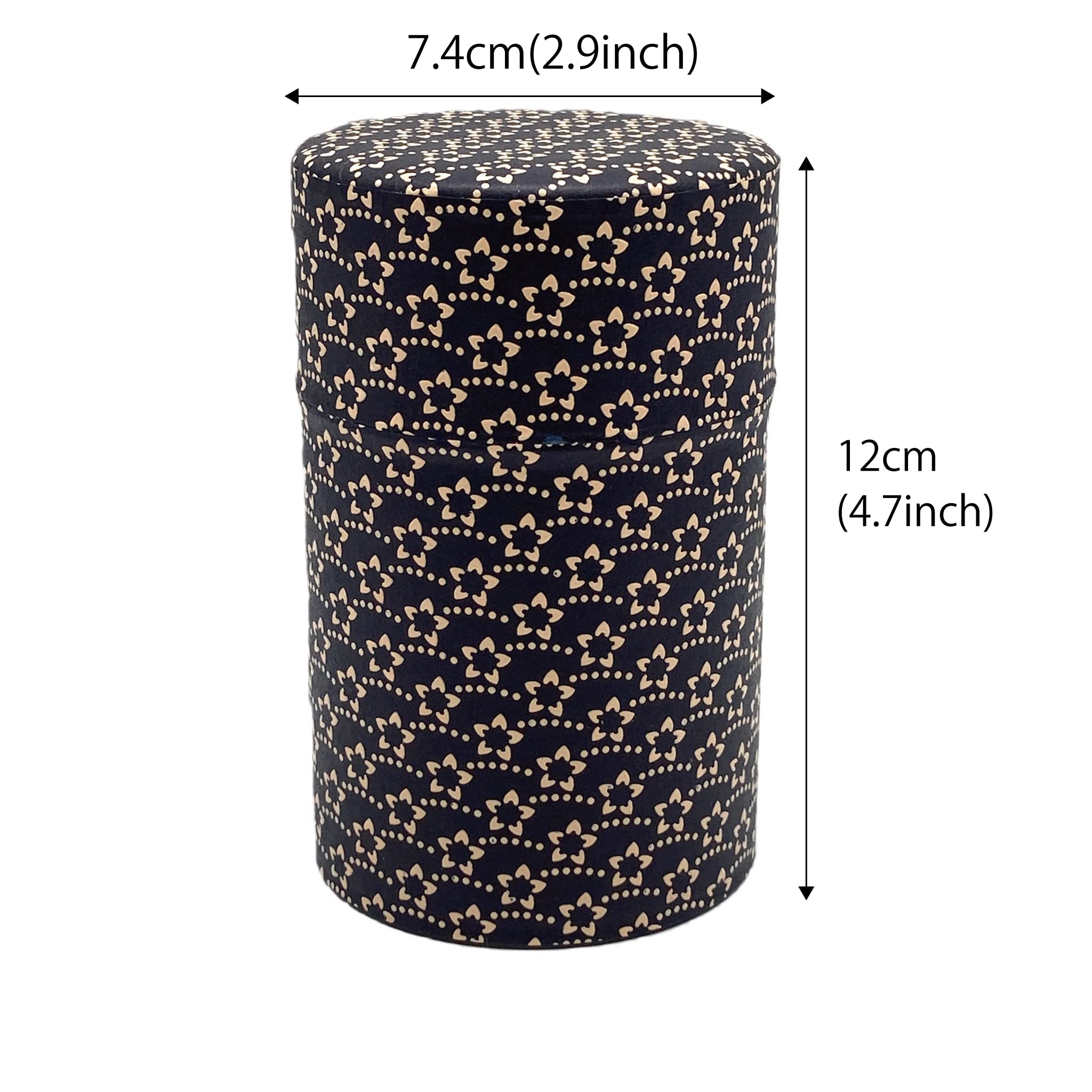 Amazon｜野口熊太郎茶園 茶筒 茶缶 150g 和紙貼 中蓋付き 印傳