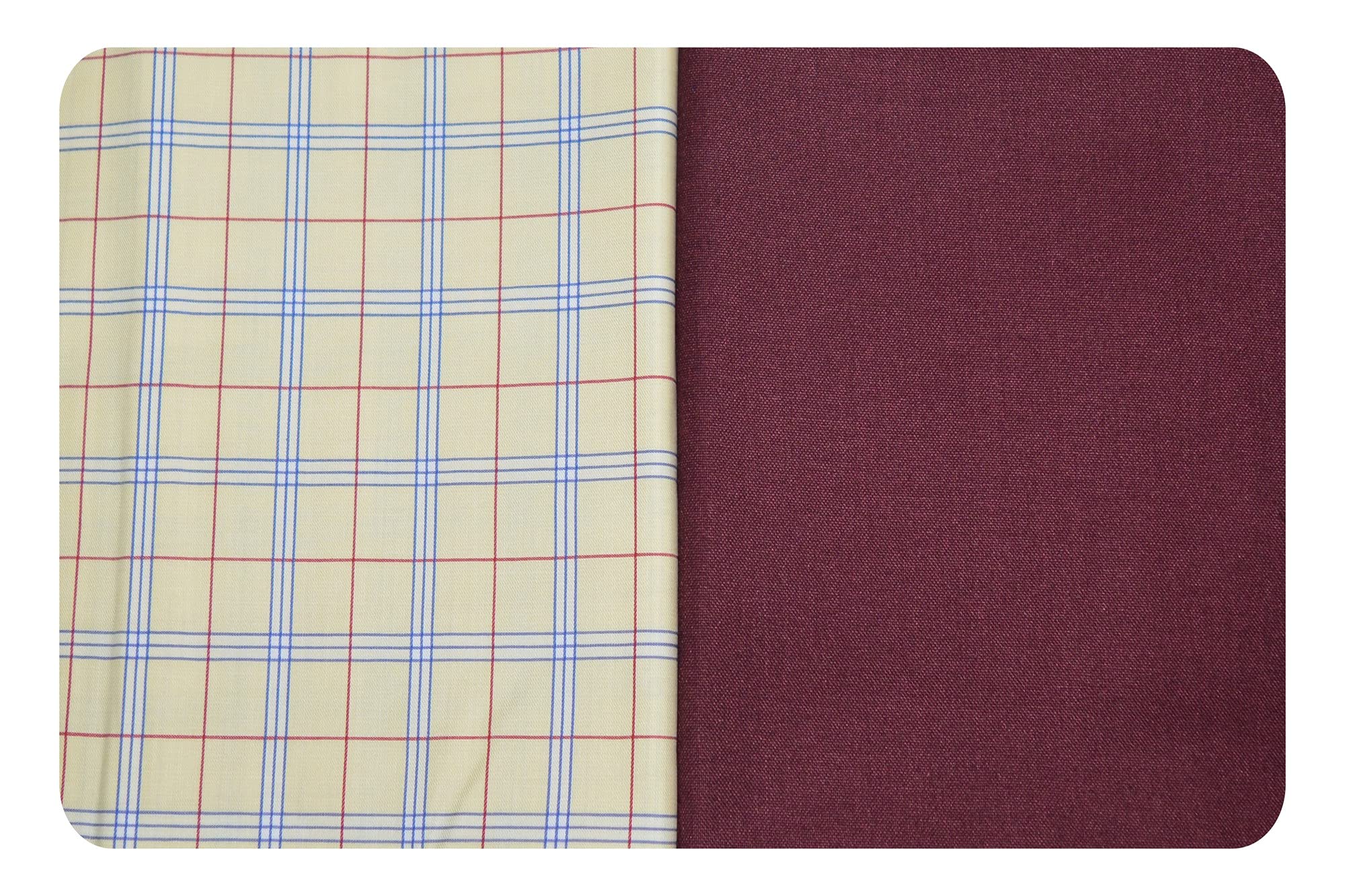 J.HAMPSTEADJ.hampstead Men's Cotton Unstitched 1.60 Mtr Shirt and 1.25 Mtr Trouser Fabric Combo (Multicolour, Free Size)