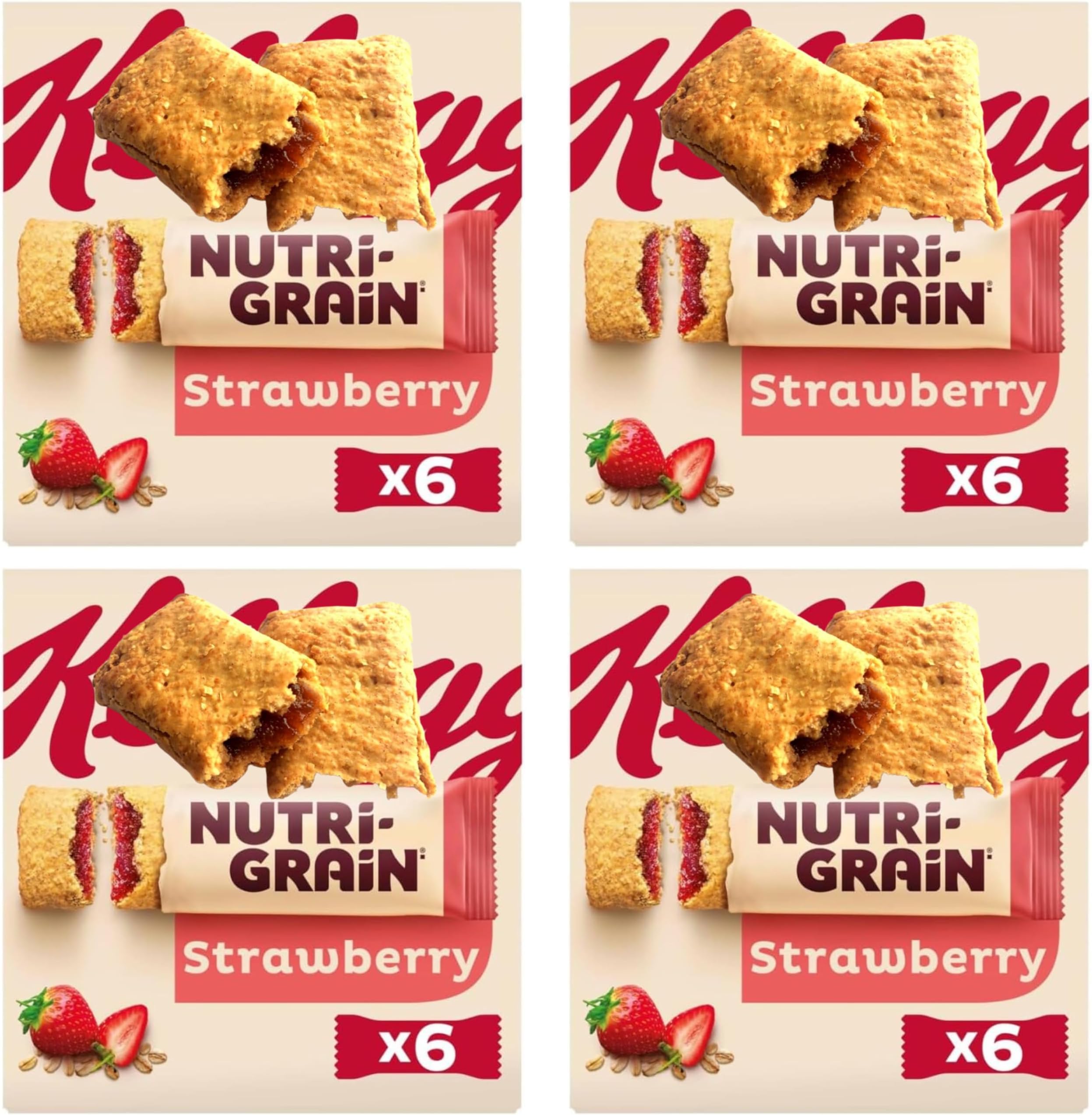 Breakfast Snack Bar Bundle Consisting of Nutrigrain Elevenses Bars Strawberry 6pk (4 Pack)