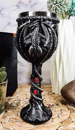 Miniatura 5 de Ebros Legend Of The Thrones Drogon Blood Fire Dragon Copa de vino Cáliz de 6 oz Capacidad de alojamiento de fiesta Copa de bebidas Calabozos y