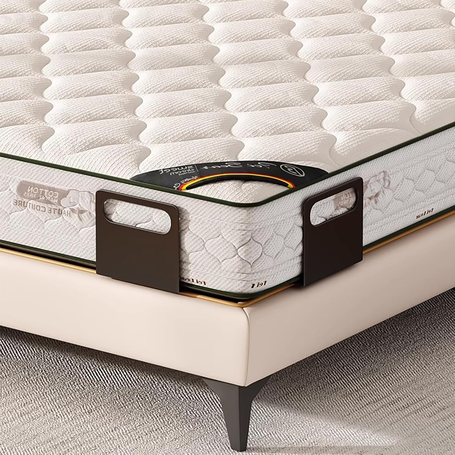 Mattress Slide Stopper,Mattress Retainer Bar to Keep Mattress from Sliding,Mattress Stopper to Prevent Sliding Holder in Place,Thickened Extra-Long Mattress Gripper for Most Soft Bed Mattress